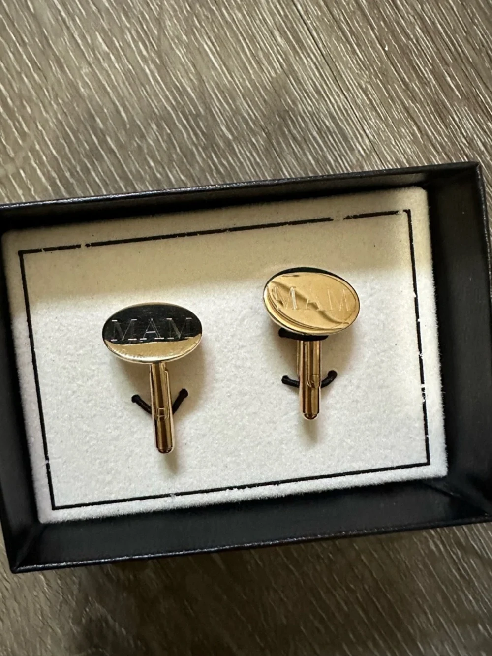 Gold-Tone Oval Cufflinks - Men's Accessories
